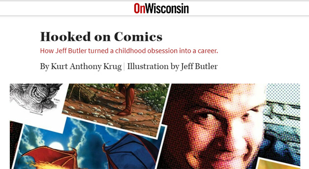 Screenshot of article about Jeff Butler - On Wisconsin Magazine