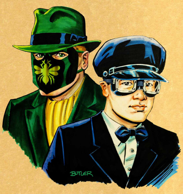 Green Hornet and Kato Copic Marker Sketch