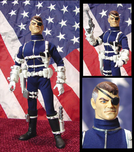 Nick Fury Custom Action Figure Multi-Media 2003