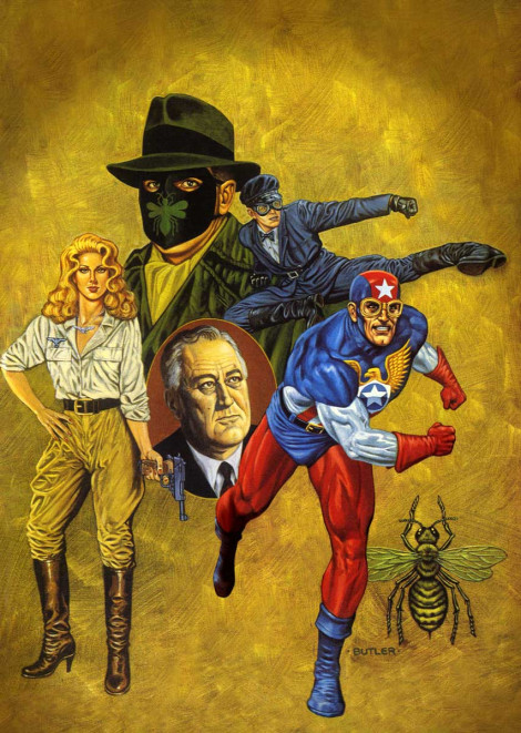 Sting of the Green Hornet #4 NOW Comics Acrylic on canvas 1992
