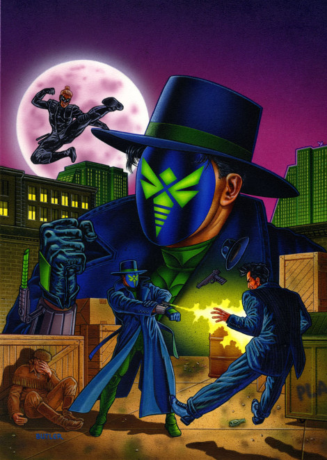 Green Hornet: Dark Tomorrow #1 NOW Comics Acrylic and airbrush on board 1993
