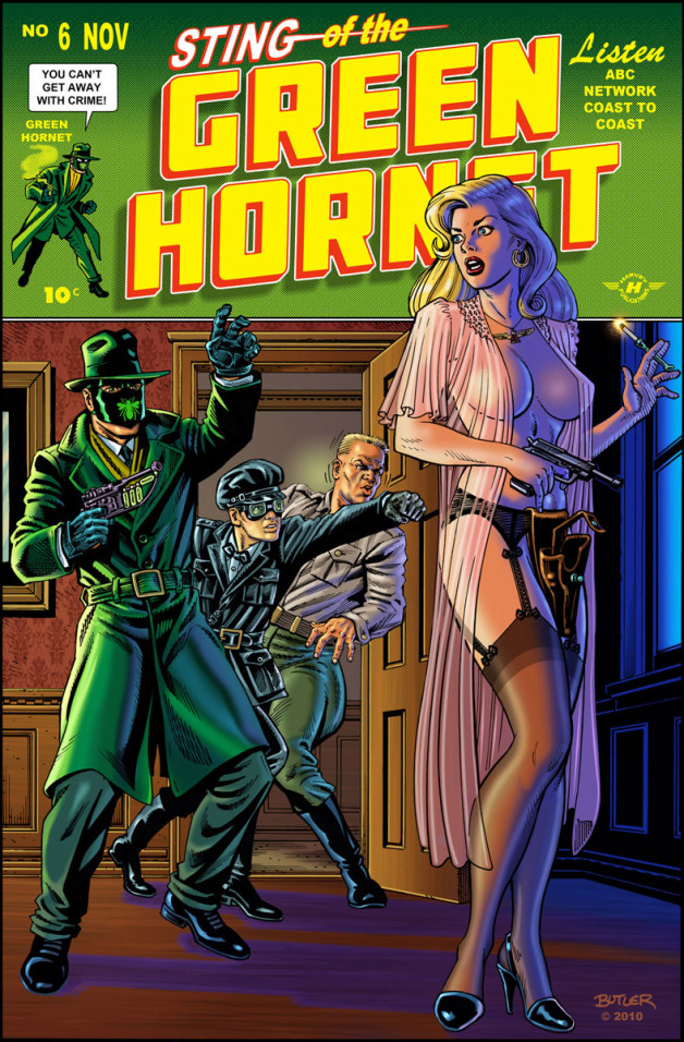 Sting of the Green Hornet Commission  Pen, Ink and Photoshop Colors  2010