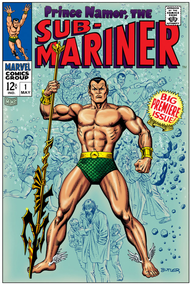 Sub-Mariner #1  Cover Recreation Pen, Ink and Computer Colors 2009