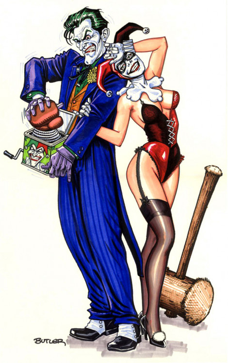 Joker and Harley Commission Marker Sketch 2007