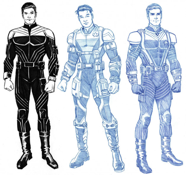 Elite Force Suits Costume Design Pencil and Marker 2000