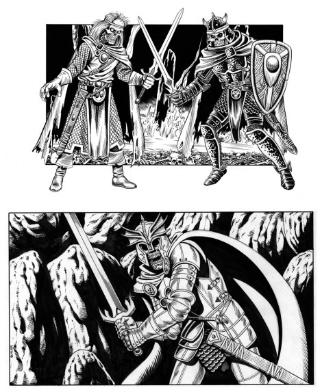 Death Knights Various Brush and Ink 1992