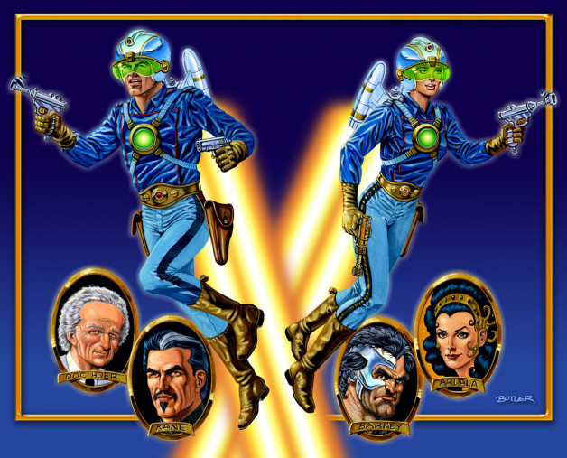 Buck Rogers Game  TSR, Inc. Acrylic on board 1988