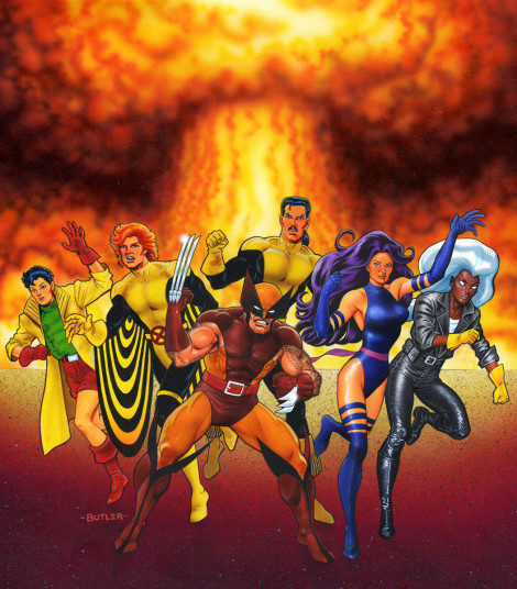 The Uncanny X-Men Campaign Set Box Art Airbrush and Colored Pencil 1990
