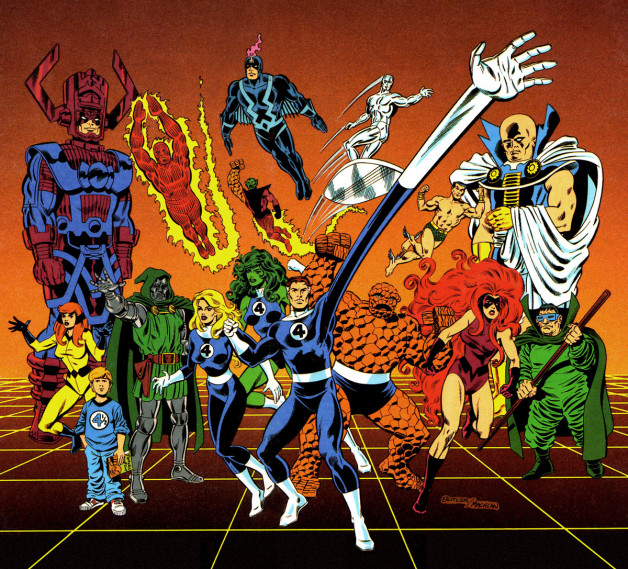 Fantastic Four Compendium Book Brush, Ink, Acrylics and Cell Vinyl 1987